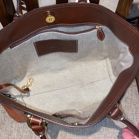 Dooney & Bourke Pumpkin Burnt Orange Monogram Canvas Small Tote,New without tags - Picture 8 of 15